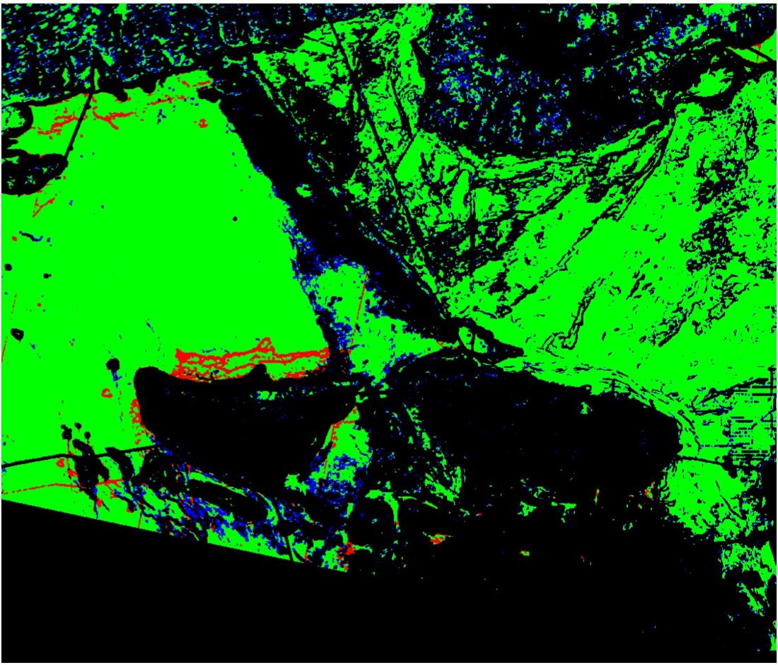 RGB composite of common and single-image homogeneous ground